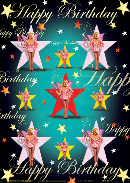 Happy Birthday Fairy Poster Gift Wrap - Click Image to Close